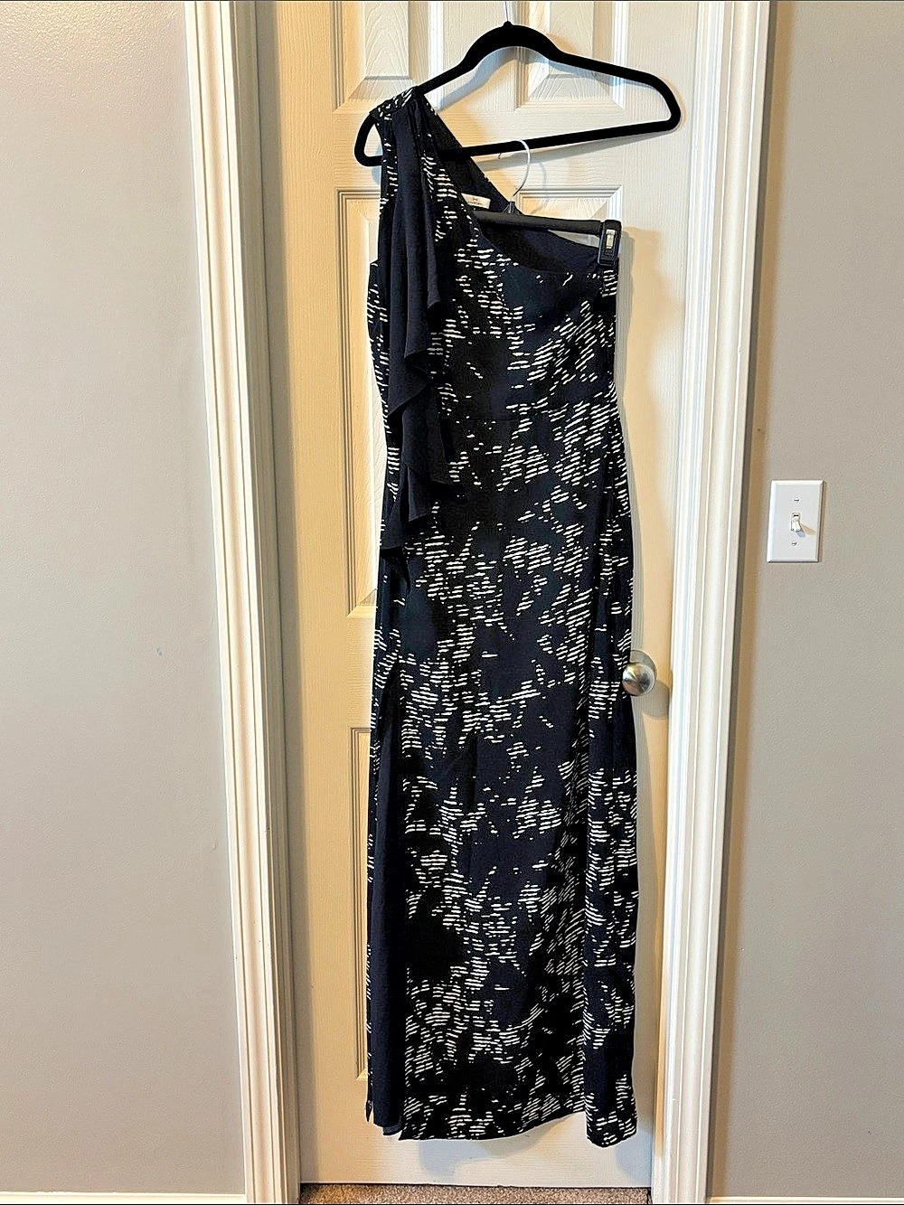 Black Abstract Maxi Dress Like New